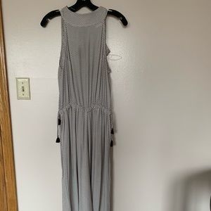 Wide leg halter jumper